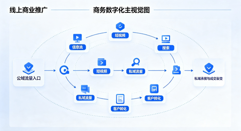 交口县线上商业推广怎么做？全域流量闭环搭建与低成本转化实战指南